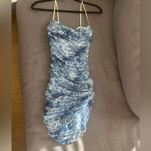 House of CB London blue & white dress size small.